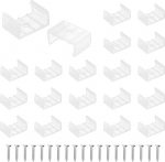 hankekaart 60 St&uuml;ck LED Neon Befestigungsclips Halter, Montagehalterung Unterst&uuml;tzung Befestigungsklemmen f&uuml;r 18mm-20mm Breite LED Neon Soft Light Strip, mit Schrauben