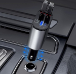 Kwaki sisset&otilde;mmatav autolaadija, 100 W sigaretis&uuml;&uuml;taja USB C autolaadija adapter varjatud kaabliga, autolaadija kiirlaadimine &uuml;hildub iPhone 15/15 Pro Maxiga (Apple + Type-C)