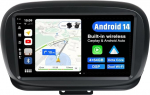 BXLIYER Android 14 IPS autoraadio Fiat 500X (2014-2020) - 4G+64G - Sisseehitatud DSP/Carplay/Android auto - LED-kaamera + mikrofon - 9-tolline 2 DIN - rooliratta juhtimine Dual Band WiFi DAB 360-CAM Fast Boot