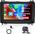 Hodozzy 4G + 64G autoraadio Mercedes-Benz B200 B-klassi B160 B170 B180 W169 W245 W639 W906 Vito Viano Sprinter 2008-2011 Android 8 Core 9-tolline puuteekraaniga navigatsioon Carplay Android Auto Bluetooth