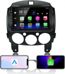 EZoneTronics Android autoraadio Mazda 2 2007-2014 juhtmevaba Carplay Android auto 9-tollise puuteekraaniga GPS navigatsioon Bluetooth WLAN USB peegel Link SWC FM / RDS raadio DSP EQ 2G + 32G