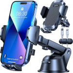 S&otilde;jaline klass: 4-in-1 mobiiltelefoni hoidja auto 【Tugev iminapp ja klamber】Kandev&otilde;ime 36 kg 360&deg; p&ouml;&ouml;ratav universaalne autokinnitus iPhone 16 Pro Max 15 14 13 Samsung Galaxy S24 jne., Pale