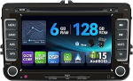 [6G+128G,Octa-Core] - MSD Autoradio f&uuml;r Golf 5 6 VW Polo 6R T5 Passat Touran Seat | Android 15 GPS Navi Radio | CarPlay Android Auto Lenkradsteuerung WiFi DSP DAB | Tagfahrkamera MIC | 2 Din 7 Zoll