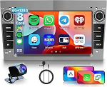 [6G+128G] 8-tuumaline autoraadio Vauxhall Astra Antara Vectra Corsa Zafira Meriva Vivara Vivaro Combo Signum Tigra jaoks Bluetooth Navi, Hodozzy 2 Din 7-tolline puuteekraan koos Carplay Android autoga, WiFi