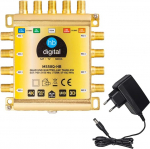 HB-DIGITAL DVB-S/S2 Multiswitch 5/8 | Multiswitch Splitter 1 SAT, 8 abonendi satelliidi vastuv&otilde;tja jaoks | Quad & Quattro LNB sobib | sisaldab v&auml;list toiteallikat | MS58Q-HB | HDTV FullHD 1080p 4K