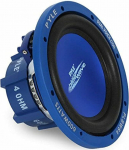 1 Pyle PLBW84 sinine subwoofer auto 300 Watt RMS E 600 Watt Max 8 tolli 20 cm 200 mm s&uuml;gav toon k&otilde;lar DVC Double Coil 4 + 4 Ohm, 1 t&uuml;kk