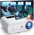 HOPVISION Beamer, 4K Beamer 15000 Lux Native 1080P WiFi Beamer Full HD Heimkino Video Beamer 4K Bluetooth Beamer 350'' Display kompatibel mit TV Stick, HDMI,USB, X-Box, iOS/Android