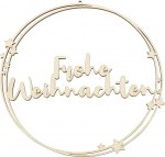 LAUBLUST Uksekirves Frohe Weihnachten, puit, umbes 25 x 25 cm, advendi- ja j&otilde;ulukaunistus, kingitus s&otilde;pradele ja perele