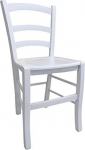 Dmora - Classic Wooden Chair for Dining Room, Kitchen or Living Room, Made in Italy, cm 46 x 42 H87, Seat Height cm 47, Colour White