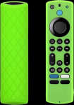 Silikoonist kaugjuhtimispuldi kate 4K Max/Toshiba/Insignia/Pioneer/Omni (QLED) seeria h&auml;&auml;lpuldi kaelarihmaga helendav roheline