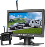 Rimoody traadita tagurduskaamera komplekt 7-tollise monitoriga, 1080P traadita tagurduskaamera IP68 veekindel, &ouml;&ouml;n&auml;gemine, BSD, pildi p&ouml;&ouml;ramine, tagurdusabi veoautole / bussile / kaubikule / autole / haagisele / maismaas&otilde;idukile