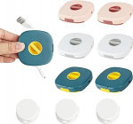 Kabelaufwickler, einziehbares Kabelmanagement mit 3 stark haftenden Schreibtischkabelhaltern, tragbarer Kabelaufwickler, vielseitiger Kabel-Organizer f&uuml;r USB-Kabel, Ladekabel, kleines Zubeh&ouml;r
