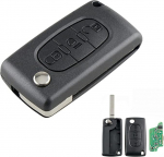 S&uuml;damehobuse asenduskaugv&otilde;tme kest 3 nuppu Peugeot 207 307 407 klappt&otilde;mbaja kaugv&otilde;tme kest Citroen C2 C3 C4 C5 Berlingo Picasso kaugv&otilde;tme 433MHz ID46 kiibiga