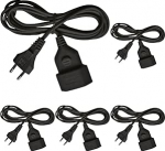 Brennenstuhl plastikust pikenduskaabel (siseruumide pikendusjuhe, 5 m pikkune kaabel, europistikuga ja &uuml;henduskohaga) must (5 tk)