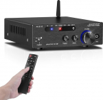 HiFi-v&otilde;imendi Bluetooth 5.0, AK-3116 Mini Stereo Audio Amplifier 2.0 kanaliga 100 W x 2 vastuv&otilde;tja digitaalne v&otilde;imsusv&otilde;imendi D-klassi kiibiga TPA3116, USB, AUX, BT sisendiga