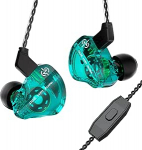 keephifi CCZ DC01 Pro In-Ear Monitor k&otilde;rvaklapid, 1DD Bass HiFi IEM k&otilde;rvaklapid, V-kujulised juhtmega k&otilde;rvaklapid, eemaldatavad 2-pin Z-OFC kaablid muusikutele, trummaritele (roheline, koos mikrofoniga)