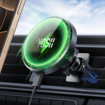 YOSH 15 W Magsafe mobiiltelefoni hoidja auto laadimisfunktsiooniga, magnetiline juhtmevaba laadija auto ventilatsioon [topelt lukustusklambriga], mobiiltelefoni hoidja N52 magnetitega iPhone 16 15 14 13 jaoks