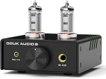 Douk Audio Mini Tube k&otilde;rvaklappide v&otilde;imendi: Stereo HiFi eelv&otilde;imendi 4,4/6,35 mm pistikupesaga, toetab 16-600 Ohmi impedantsi (alumiiniumisulam).
