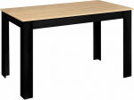 IDMarket - Rozy Rectangular Dining Table for 6 Seater Black Beech Effect Top 110cm