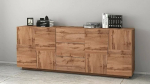 Dmora - Yoel Chest of Drawers, Living Room Buffet, Living Room Chest of Drawers with 4 Doors and 3 Drawers, 220 x 44 x 86 cm, Oak
