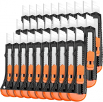 50 l&otilde;ikeri nuga, 18 mm professionaalsed l&otilde;ikeri nugade pakett, vastupidavad vaibakattematerjalid ohutuslukuga, l&otilde;ikeri nuga, pappnuga, universaalnuga paberi, kartongi l&otilde;ikamiseks.