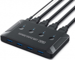 Chenyang USB 3.0 KVM jagamise l&uuml;liti valija 4 arvuti jagamine 4 USB seadet klaviatuurile hiirele skannerile printerile