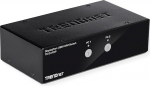 TRENDnet TK-241DP 2-portiline DisplayPort KVM l&uuml;liti, DisplayPort 1.2 KVM, toetab 4K UHD resolutsiooni, 3840 x 2160 @ 60Hz, 2-portiline USB 2.0 Hub, must