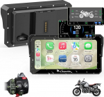 Carpuride W602BS Pro Motorrad CarPlay Bildschirm f&uuml;r BMW Motorr&auml;der, Kabelloses CarPlay & Android Auto, Wasserdichter 6 Zoll Touchscreen, Dual Bluetooth, Gegensprechfunktion.