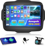 2G+64G Android autoraadio Jeep Renegade 2016-2020, 9-tolline puuteekraaniga stereo, traadita Carplay & Android Car/GPS/WiFi/Bluetooth/EQ/FM RDS raadio