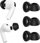 Asendusk&otilde;rvaklapid AirPods Pro 3 (2025), AirPods Pro 3. p&otilde;lvkonna pehme m&auml;luvahuga k&otilde;rvaklapid, silikoonist tr&uuml;kkimata, libisemiskindel disain, sobivad laadimiskohvrile, 3 paari (M, must)