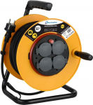 Electraline 49039 Professionaalne kaablirull H05VV-F 3G2.5 50 m kaabli / kaablirull 4 Schuko pistikupesaga IP40