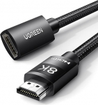 UGREEN HDMI 2.1 pikenduskaabel 10K 8K 60Hz 4K 120Hz 144Hz HDMI pikendus isast emasele koos Ethernet 48Gbps UHD eARC Dynamic HDR 10+ HDCP 2.3 &uuml;hildub TV Stick, HDTV, PS5/PS4 (2M)