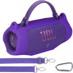 Silikoonist kandekott JBL Charge 6 kaasaskantavale k&otilde;larile koos &otilde;larihmade ja m&auml;girihmaga (lilla)