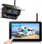 Magnetiline p&auml;ikesepoolne tagurduskaamera traadita 7-tolline 1080P puuteekraaniga monitor koos DVR, BSD, infrapuna &ouml;&ouml;n&auml;gemine, 1 minutiline paigaldus, IP69K veekindel autodele, veoautodele, haagistele, haagissuvilatele ja
