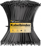 100 kaablisidemete pakk, must, 450 x 7,2 mm, UV-kindlad kaablisidemed, 65 kg t&otilde;mbetugevus, iselukustuv, ilmastikukindel kaablijuhtimiseks, aias, kontoris ja t&ouml;&ouml;kojas.