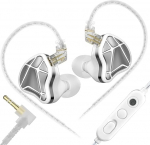KZ AXAS In-Ear Gaming k&otilde;rvaklapid, IEM First Person Shooter m&auml;ngudele, HiFi k&otilde;rvaklapid koos mikrofoniga m&auml;ngude ja muusika jaoks, 4-tasandilise h&auml;&auml;lestusl&uuml;litiga, 2-pinnaline eemaldatav h&otilde;betatud IEM