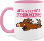 Mug 325 ml - Statement - Mir reichts ich geh reiten - 325 ml - Pink - Kohvitassid S&otilde;nad Laused Laused Hobune S&otilde;nad Kohvitass Laused Mug Happy New Year Horse Friends New Year