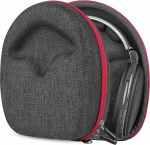 Geekria Shield k&otilde;rvaklappide &uuml;mbris, mis &uuml;hildub Sennheiser HD 598, 660S2, 660S, 490 PRO Plus, k&otilde;va kandekott koos kaablihoidjaga - tumehall