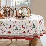 Punane j&otilde;ululaudlina ovaalne talvine lumehelbeke j&otilde;ulukaunistus veekindel kortsukindel 60 x 100 tolli suurune