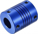 sourcing map Aluminum Alloy Shaft Coupling 5mm to 12mm L30 x D25 Flexible Coupling with Screws for Encoders and Motors Blue 1 Piece