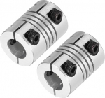 hankekaart Flexible Wellenkupplung, 5 kuni 8 mm, 20 mm pikkus, 15 Durchmesser, Klemmwellenkupplung, Aluminiumlegierung, Gelenkverbinder, Schrittmotor-Kupplung f&uuml;r 3D-Drucker, CNC-Maschinen