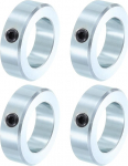 sourcing map Schraubenmanschetten, 4 St&uuml;ck, 3,5 cm Bohrung, verzinkter Stahl, Schaftmanschetten, 7,6 cm Au&szlig;endurchmesser, 2,2 cm Breite, Achsmanschelle f&uuml;r Linearstangenwellenf&uuml;hrung