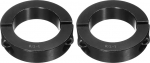 sourcing map 2 x Double Split Shaft Collar, 1-7/8" Bore, One Piece Clamping Ring, 2-1/2" OD, 1-1/8" Thick, Black Oxide Lock Collar Clamp with Adjusting Screws (1045 Steel)