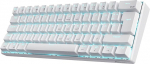 RK ROYAL KLUDGE RK61-DE 60% Bluetooth/Wired/2.4Ghz traadita mehaaniline klaviatuur, 61 klahvi, Hot Swap Red Switches m&auml;nguklaviatuur Win/Mac, valge, QWERTZ saksa paigutusega.