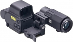 558+G45 Combo hologrammi 558 punase punkti sihik 5X suurendusklaasiga koos 20 mm Picatinny Rail Mount'i kiirv&auml;ljalaskega