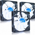 AABCOOLING Slim Silent Fan 8 - Vaikne ja t&otilde;hus 80 mm korpuseventilaator 4 vibratsioonivastase padjaga 15 mm paksusega - PC ventilaator, jahutusventilaator, vaikne ventilaator 12 V 13,9 dB(A) 27,45 m3/h - v&auml;&auml;rtuspakk 3 tk