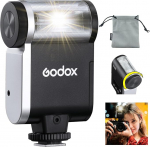 Godox iA32 Mini kaamera v&auml;lklambi, 8 v&otilde;imsusastet (1/128~1/1), 2,5s taastumisaeg S1/S2 optiline juhtimine, A/M režiim, Godox iFlash Fuji, Canon, Nikon, Sony, Olympus, Panasonic kaameratele.