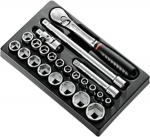 Facom MOD. sl161-36 23-osaline metriline 6-punktiline mutriv&otilde;tmekomplekt, multi, 23-osaline komplekt, 1/2