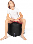 PATCH HOME Ruudukujuline Bean Bag Cube Jalutus 45 x 45 x 45 cm must