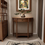 Holz L&auml;ndlicher Stil Wohnzimmer Console Table,Eingangsbereich Foyer m&ouml;bel konsolentisch,Mittelalterlicher Stil K&uuml;nstlerisch flurtisch,Flur Dekorativ konsolentisch.(Brown,60 * 30 * 80cm).